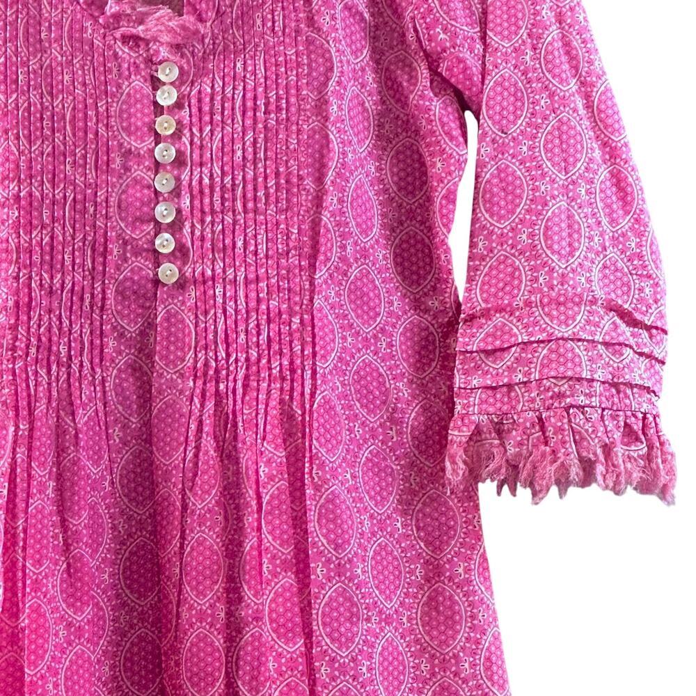 At Last Boho Hippie Babydoll Buttons Raw Edge Details Lagenlook NWOT Luxury 8 - Picture 4 of 12